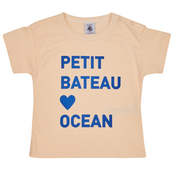 Odjeća Djeca Majice kratkih rukava Petit Bateau FAON Bež / Plava