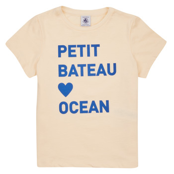 Odjeća Djevojčica Majice kratkih rukava Petit Bateau FOUGUE Bež / Plava