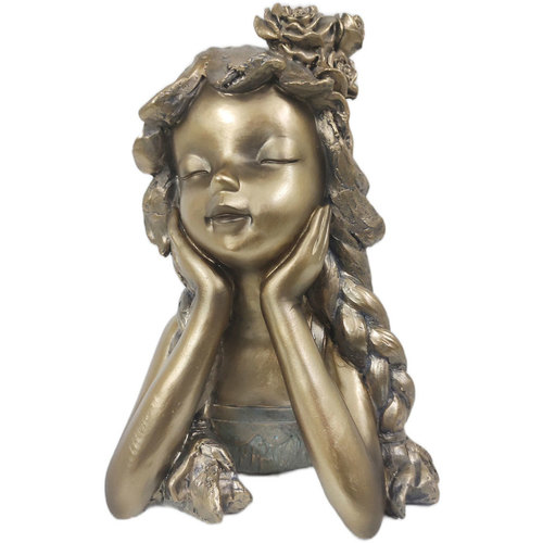 Dom Dekorativni predmeti  Signes Grimalt Figura Djevojka Koja Razmišlja Gold