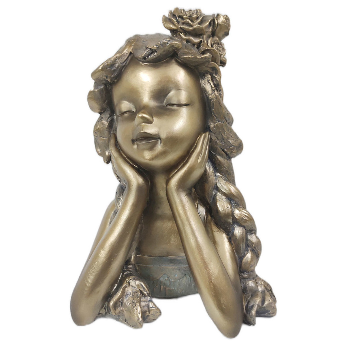 Dom Dekorativni predmeti  Signes Grimalt Figura Djevojka Koja Razmišlja Gold