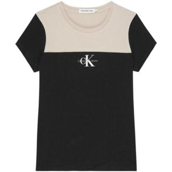 Odjeća Djevojčica Majice kratkih rukava Calvin Klein Jeans  Crna