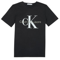 Odjeća Djeca Majice kratkih rukava Calvin Klein Jeans MONOGRAM LOGO T-SHIRT Crna