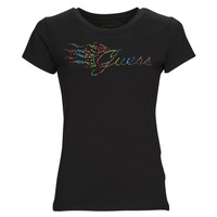 Odjeća Žene
 Majice kratkih rukava Guess SS GUESS FLAME LOGO R4 Crna