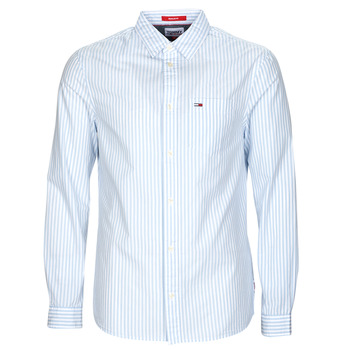Odjeća Muškarci
 Košulje dugih rukava Tommy Jeans TJM ESSENTIAL STRIPE SHIRT Bijela / Blue