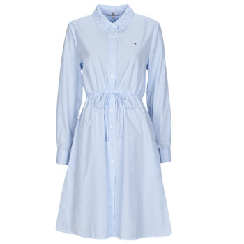 Odjeća Žene
 Kratke haljine Tommy Hilfiger ITHAKA KNEE SHIRT-DRESS LS Bijela / Plava