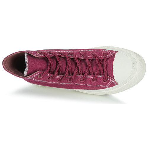 Converse CHUCK TAYLOR ALL STAR LIFT PLATFORM WORKWEAR TEXTILES HI Bordo / Bijela