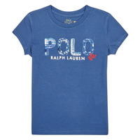 Odjeća Djevojčica Majice kratkih rukava Polo Ralph Lauren SS POLO TEE-KNIT SHIRTS-T-SHIRT Blue