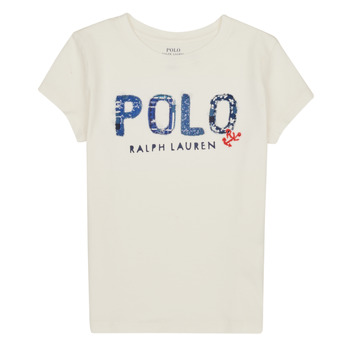 Odjeća Djevojčica Majice kratkih rukava Polo Ralph Lauren SS POLO TEE-KNIT SHIRTS-T-SHIRT Bijela