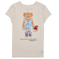 Odjeća Djevojčica Majice kratkih rukava Polo Ralph Lauren BEAR SS TEE Krem boja