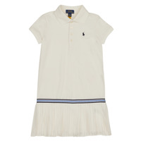 Odjeća Djevojčica Kratke haljine Polo Ralph Lauren SS KC DRESS-DRESSES-DAY DRESS Krem boja