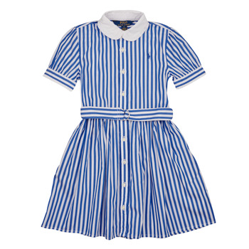 Odjeća Djevojčica Kratke haljine Polo Ralph Lauren MAGALIE DRS-DRESSES-DAY DRESS Plava / Bijela