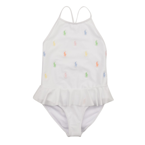 Odjeća Djevojčica Kupaći kostimi / Kupaće gaće Polo Ralph Lauren SCHIFFLI OP-SWIMWEAR-1 PC SWIM Bijela / Višebojna