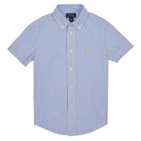 Odjeća Dječak
 Košulje kratkih rukava Polo Ralph Lauren CLBDPPCSS-SHIRTS-SPORT SHIRT Blue / Bijela