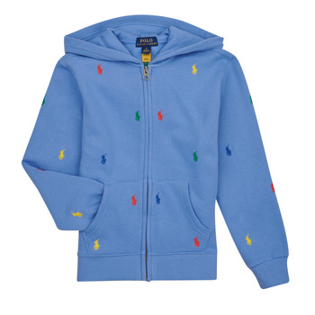 Odjeća Dječak
 Sportske majice Polo Ralph Lauren LS FZ HD-KNIT SHIRTS-SWEATSHIRT Blue / Nebesko plava