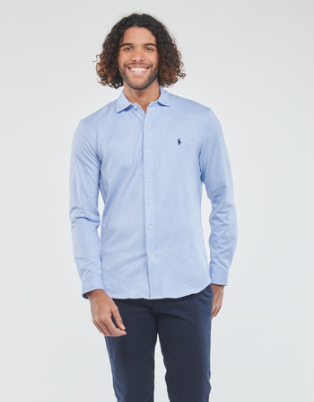 Odjeća Muškarci
 Košulje dugih rukava Polo Ralph Lauren CHEMISE COUPE DROITE Blue / Nebesko plava / Raznobojno tkanje / Polka dot / Bijela