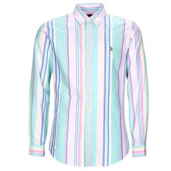 Odjeća Muškarci
 Košulje dugih rukava Polo Ralph Lauren CHEMISE COUPE DROITE EN OXFORD Multicolour / Ružičasta / Fun / Shirt