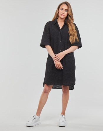 Karl Lagerfeld BRODERIE ANGLAISE SHIRTDRESS Crna