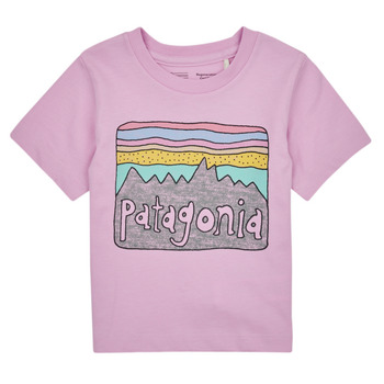 Odjeća Djeca Majice kratkih rukava Patagonia Baby Regenerative Organic Certified Cotton Fitz Roy Skies T- Ljubičasta