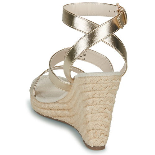 Only ONLAMELIA-16 WEDGE SANDAL FOIL Gold
