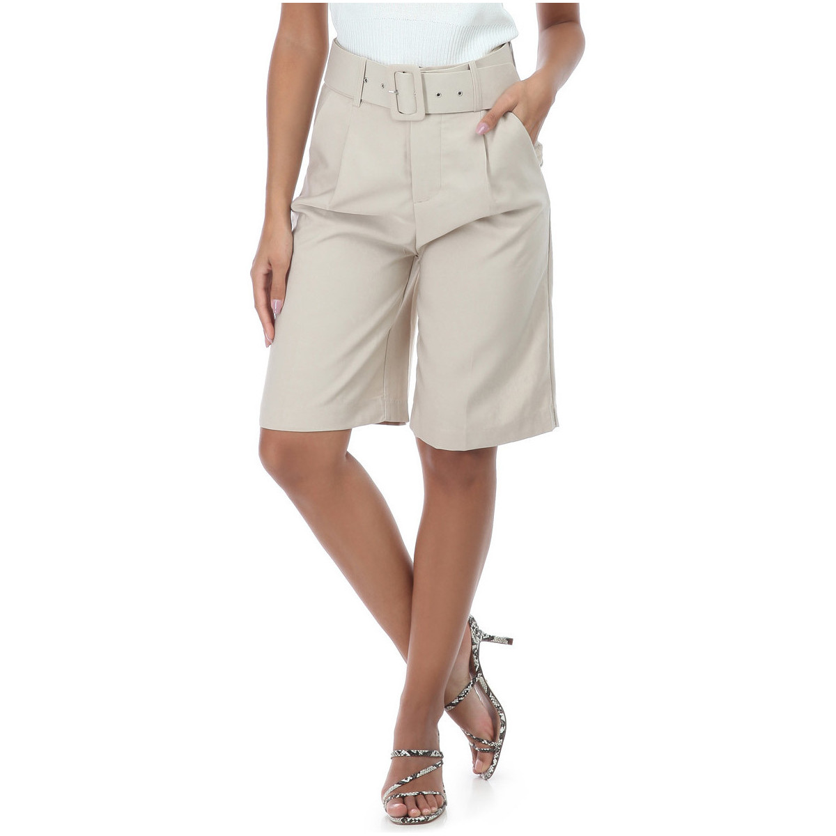 Odjeća Žene
 Bermude i kratke hlače La Modeuse 21103_P57905 Bež