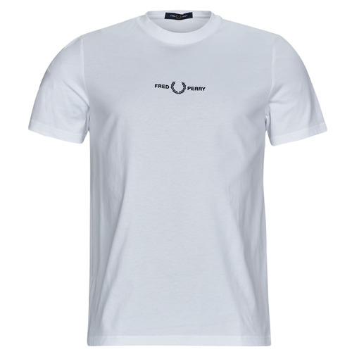 Odjeća Muškarci
 Majice kratkih rukava Fred Perry EMBROIDERED T-SHIRT Bijela