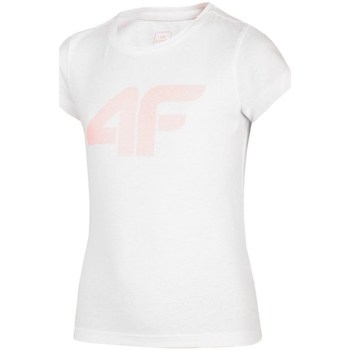 Odjeća Djevojčica Majice kratkih rukava 4F JTSD005 Bijela