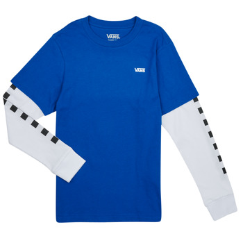 Odjeća Dječak
 Majice dugih rukava Vans LONG CHECK TWOFER BOYS Plava / Bijela