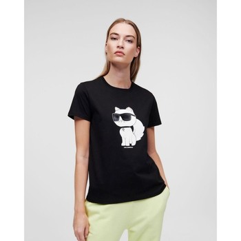 Odjeća Žene
 Majice / Polo majice Karl Lagerfeld  Crna