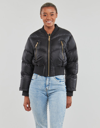 MICHAEL Michael Kors CHEVRON QUILTED BOMBER Crna