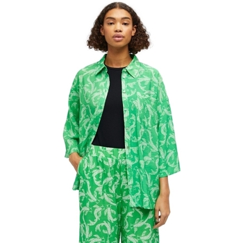 Odjeća Žene
 Topovi i bluze Object Shirt Rio 3/4 - Fern Green Zelena
