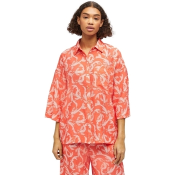 Odjeća Žene
 Topovi i bluze Object Shirt Rio 3/4 - Hot Coral Narančasta