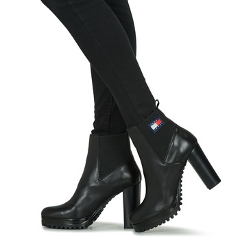 Tommy Jeans Essentials High Heel Boot Crna