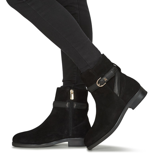 Tommy Hilfiger ELEVATED ESSENTIAL BOOT SUEDE Crna