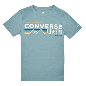 Odjeća Dječak
 Majice kratkih rukava Converse WORDMARKCHESTSTRIPE Plava