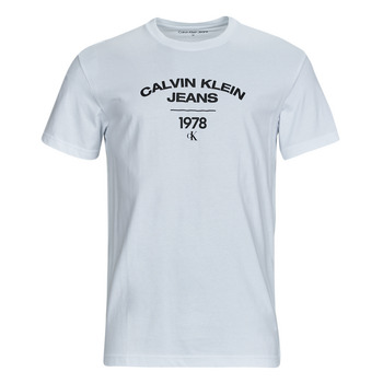 Odjeća Muškarci
 Majice kratkih rukava Calvin Klein Jeans VARSITY CURVE LOGO T-SHIRT Bijela