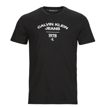 Odjeća Muškarci
 Majice kratkih rukava Calvin Klein Jeans VARSITY CURVE LOGO T-SHIRT Crna