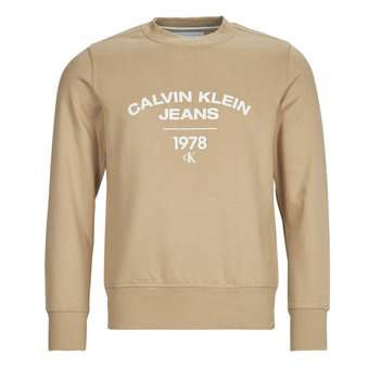 Odjeća Muškarci
 Sportske majice Calvin Klein Jeans VARSITY CURVE CREW NECK Bež