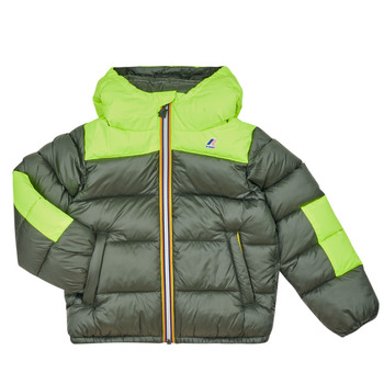 Odjeća Djeca Pernate jakne K-Way LE VRAI PETIT CLAUDE WARM Zelena / žuta