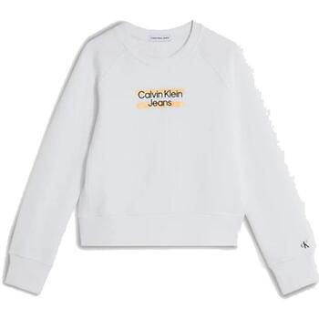 Odjeća Djevojčica Sportske majice Calvin Klein Jeans  Bijela