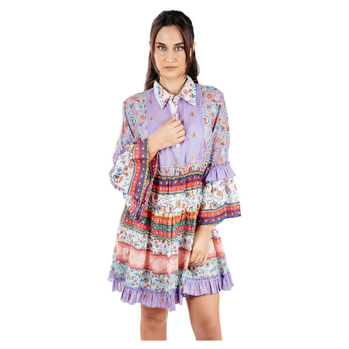 Odjeća Žene
 Kratke haljine Isla Bonita By Sigris Kratka Haljina Ljubičasta