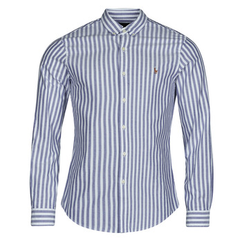 Odjeća Muškarci
 Košulje dugih rukava Polo Ralph Lauren CHEMISE COUPE DROITE EN OXFORD Plava / Bijela