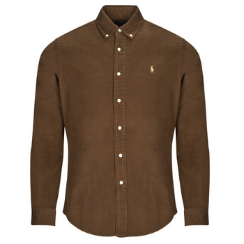 Odjeća Muškarci
 Košulje dugih rukava Polo Ralph Lauren CHEMISE COUPE DROITE EN VELOURS COTELE Smeđa