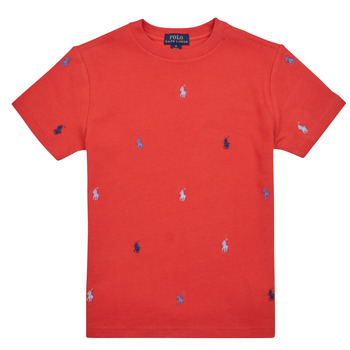 Odjeća Djeca Majice kratkih rukava Polo Ralph Lauren SS CN-KNIT SHIRTS-T-SHIRT Crvena