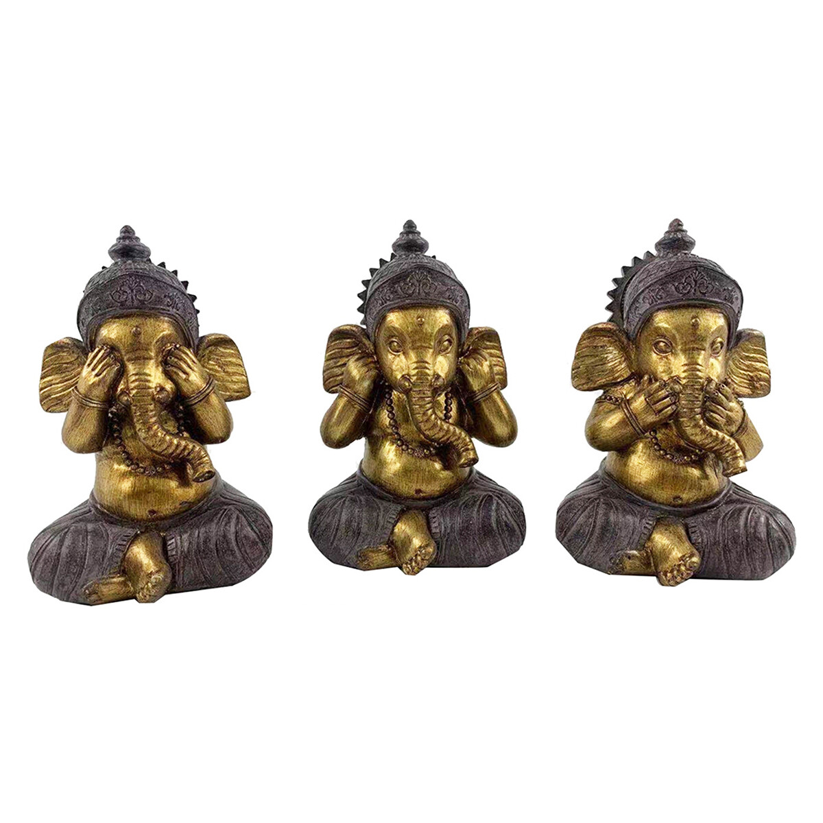 Dom Dekorativni predmeti  Signes Grimalt Slika Ganesha 3 Jedinice Gold