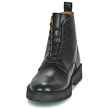 Selected SLHRICKY LEATHER LACE-UP BOOT Crna