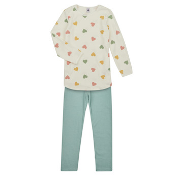Odjeća Djevojčica Pidžame i spavaćice Petit Bateau LULU Bijela / Zelena