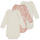Odjeća Djevojčica Pidžame i spavaćice Petit Bateau BODY US ML CLOUDY PACK X3 Ružičasta / Bijela