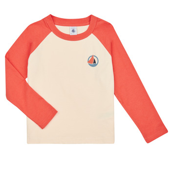 Odjeća Dječak
 Majice dugih rukava Petit Bateau LOCAS Bijela / Narančasta