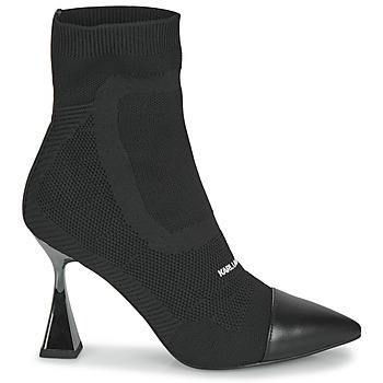 Karl Lagerfeld DEBUT Mix Knit Ankle Boot Crna