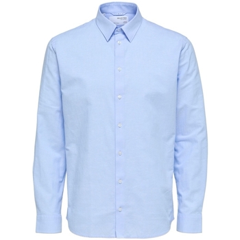 Odjeća Muškarci
 Košulje dugih rukava Selected Regnew-Linen - Cashmere Blue Plava